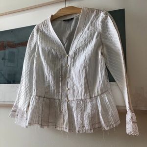 Rozae Nichols White Lace Blouse